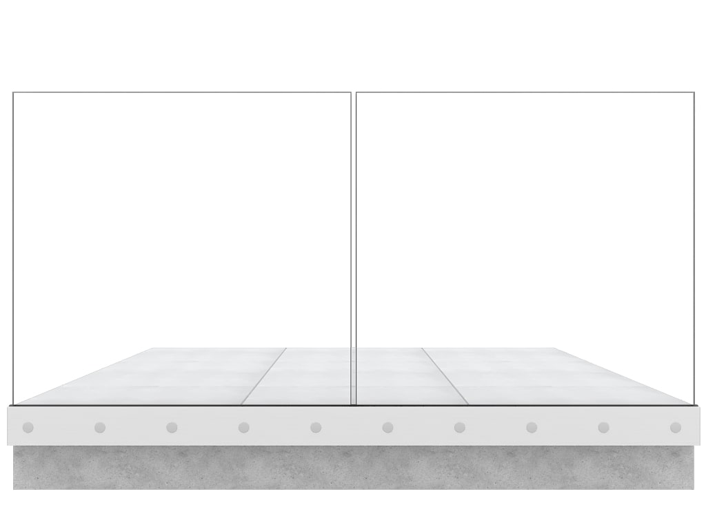 Garde-corps terrasse GLASSFIT 1402 vue de face